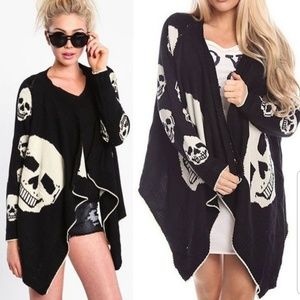 NWT Skull cardigan